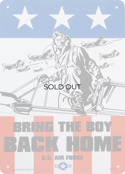 画像1: 看板 プラサインボード 戦地に行く勇敢な者よ帰ってこい Bring The Boy Back Home *メール便不可 (1)