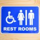 看板/プラサインボード レストルーム(トイレ) Rest Rooms *メール便不可