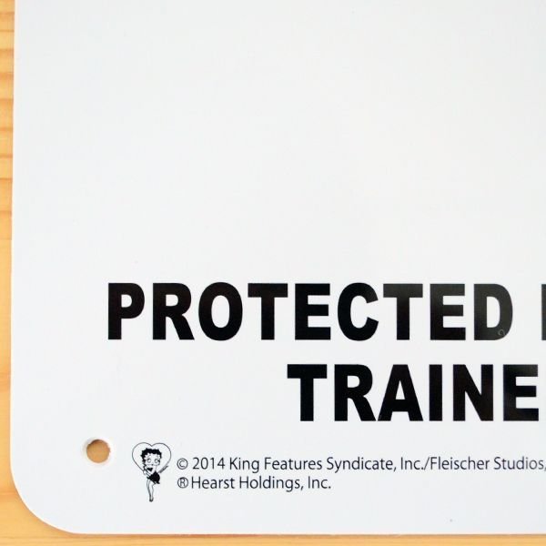 画像2: 看板 プラサインボード ベティブープ ワーニング(パジー/ホワイト) *メール便不可 (2)