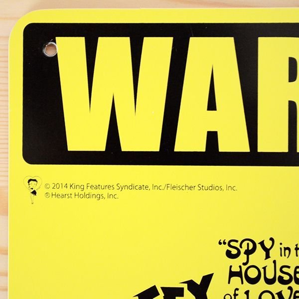 画像2: 看板 プラサインボード ベティブープ ワーニング(防犯カメラ/イエロー) *メール便不可 (2)