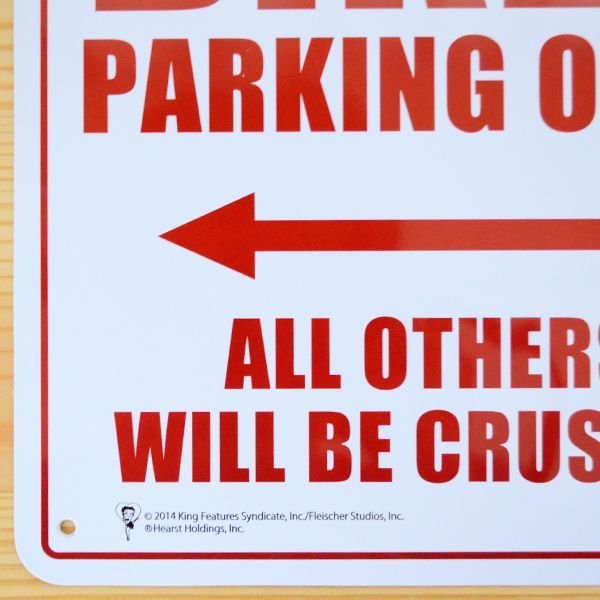 画像2: 看板 プラサインボード ベティブープ バイカーパーキング(ホワイト) *メール便不可 (2)