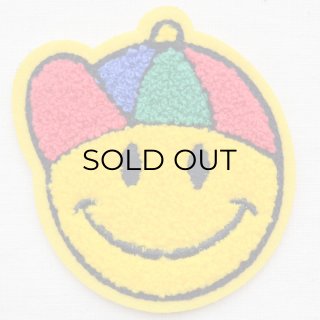 ミニワッペン スマイルマーク/スマイリーフェイス(ピンク) | ワッペン