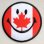 画像1: ワッペン スマイルマーク/スマイリーフェイス(カナダ国旗) (1)