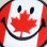 画像2: ワッペン スマイルマーク/スマイリーフェイス(カナダ国旗) (2)
