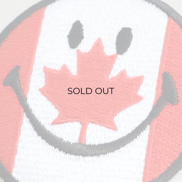 画像2: ワッペン スマイルマーク/スマイリーフェイス(カナダ国旗) (2)