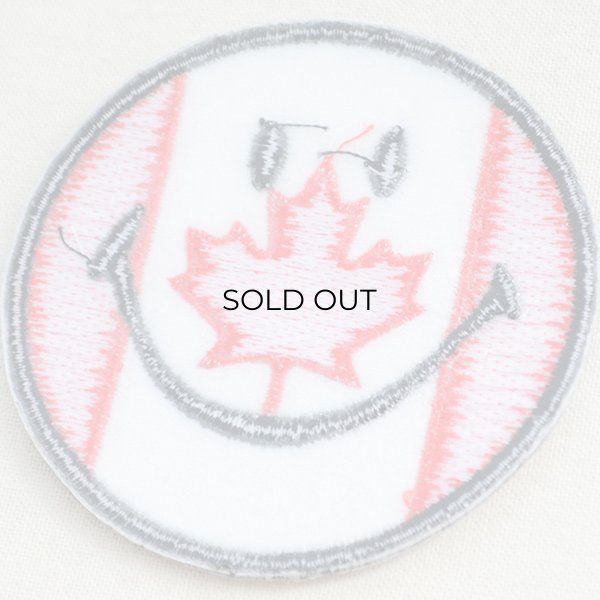 画像3: ワッペン スマイルマーク/スマイリーフェイス(カナダ国旗) (3)