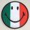 画像1: ワッペン スマイルマーク/スマイリーフェイス(イタリア国旗) (1)