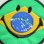 画像2: ワッペン スマイルマーク/スマイリーフェイス(ブラジル国旗) (2)