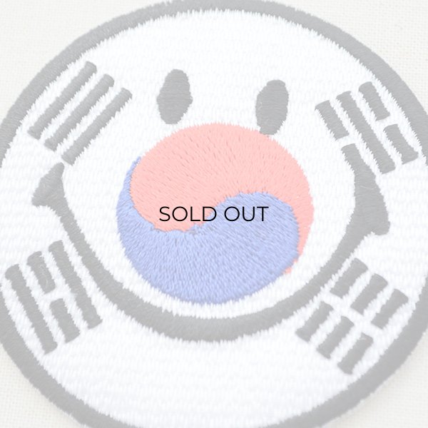 画像2: ワッペン スマイルマーク/スマイリーフェイス(韓国国旗/太極旗) (2)