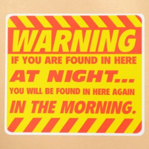 画像1: アメリカンステッカー Warning At Night ワーニング 警告