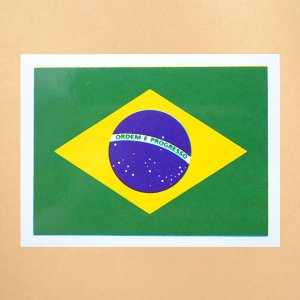 画像1: 国旗ステッカー/シール ブラジル