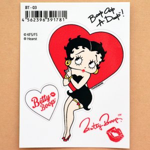 画像2: ステッカー/シール ベティブープ Betty Boop(レッドハート)