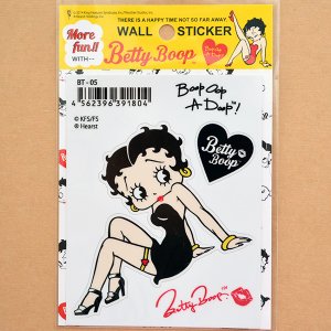 画像1: ステッカー/シール ベティブープ Betty Boop(ブラックドレス)