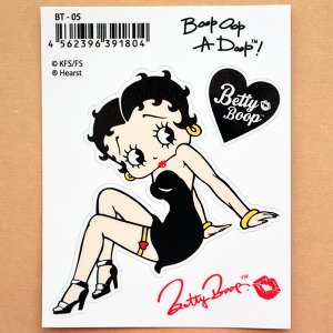 画像2: ステッカー/シール ベティブープ Betty Boop(ブラックドレス)