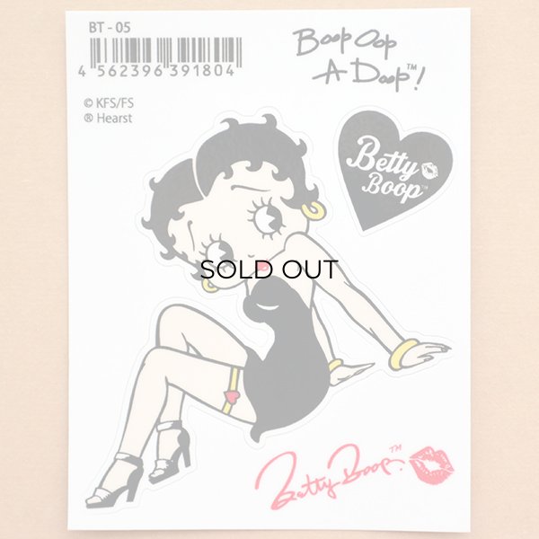 画像2: ステッカー/シール ベティブープ Betty Boop(ブラックドレス) (2)