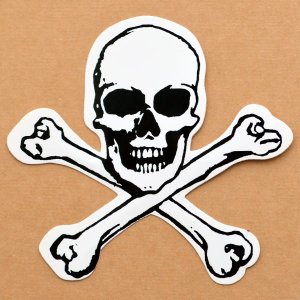 画像1: ステッカー/シール スカルアンドボーンズ Skull&Bones