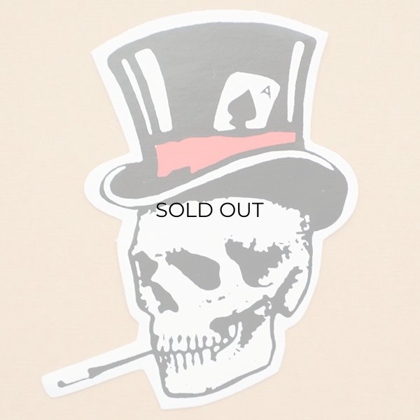 画像1: ステッカー/シール スモーキングスカル Smoking Skull(左向き) (1)