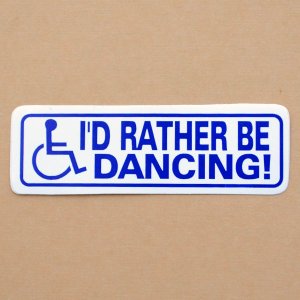 画像1: ステッカー/シール I'd Rather Be Dancing!