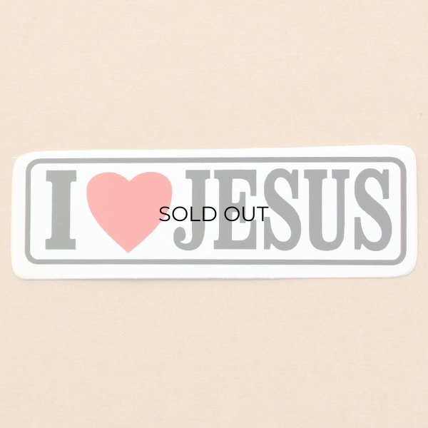 画像1: ステッカー/シール アイラブジーザス I Love Jesus (1)