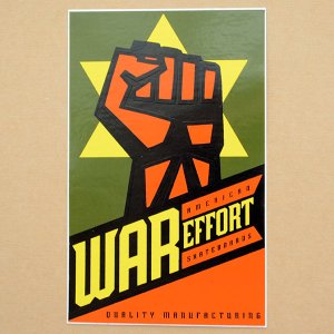 画像1: ステッカー/シール ウォー スケートボード フィスト War Skateboards Fist