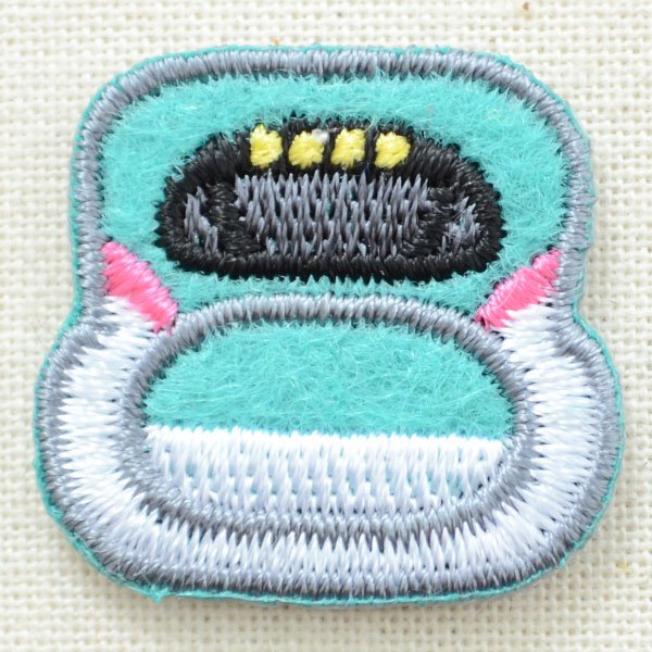 画像3: E5系 はやぶさ 新幹線 ワッペン 2枚セット（正面・2両編成） アイロン接着 PTR836 JR東日本商品化許諾済 入園 入学 準備 手芸 (3)