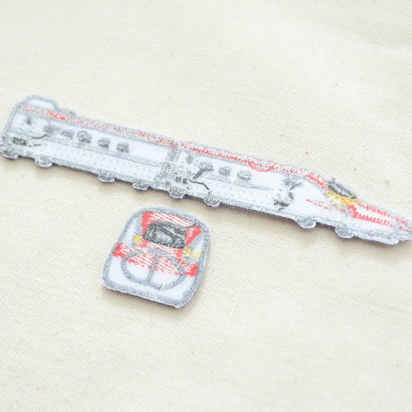 画像5: E6系 こまち 新幹線 ワッペン アップリケ トレインワッペン2 アイロン接着 入園 入学 準備 男の子 電車 グッズ 鉄道 幼稚園 保育園 目印 (5)