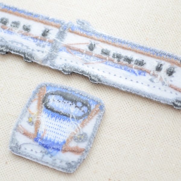 画像5: E7系 北陸新幹線 かがやき ワッペン アップリケ トレインワッペン2 アイロン接着 入園 入学 準備 男の子 電車 グッズ 鉄道 幼稚園 保育園 目印組 (5)