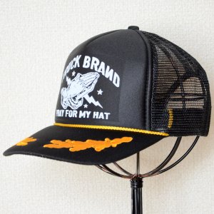 帽子/メッシュキャップ トラックブランド Pray(ブラック/刺繍入り) アポロキャップ R4