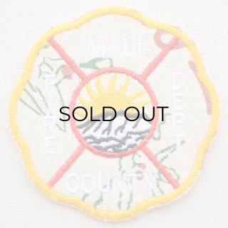 836 YELLOW CORN フリース　ダック アイボリー　プリント　ワッペン 836 YELLOW CORN 目覚める フリース ダック アイボリー プリント