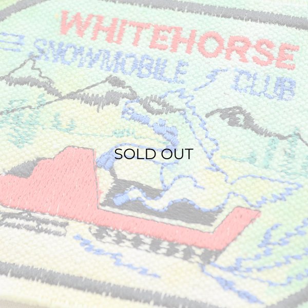 画像2: ヴィンテージレプリカワッペン ホワイトホース(馬/タイダイ/糊なし) (2)