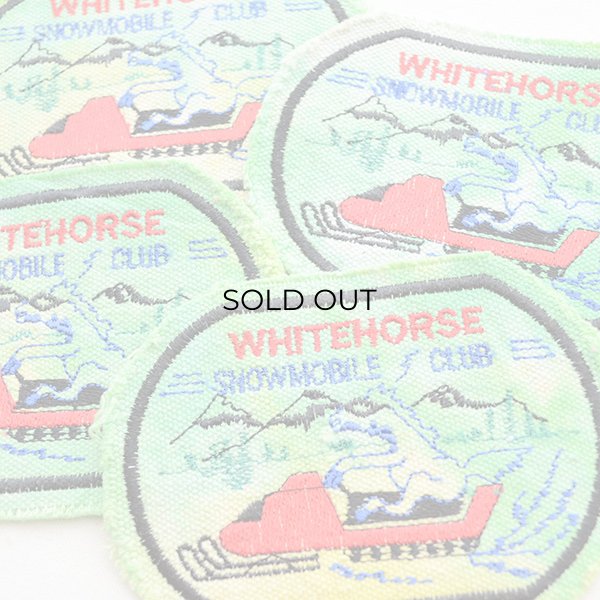 画像4: ヴィンテージレプリカワッペン ホワイトホース(馬/タイダイ/糊なし) (4)