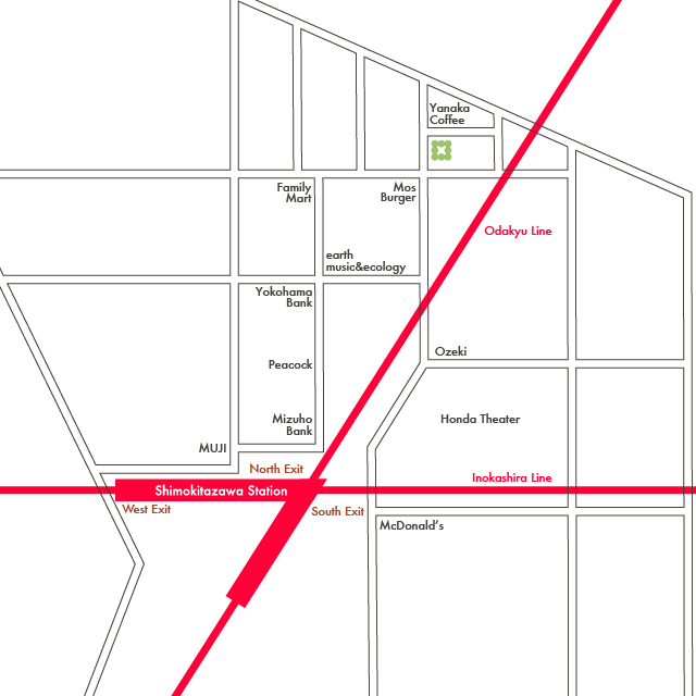 LAZYTIME(レイジータイム)下北沢店までの地図