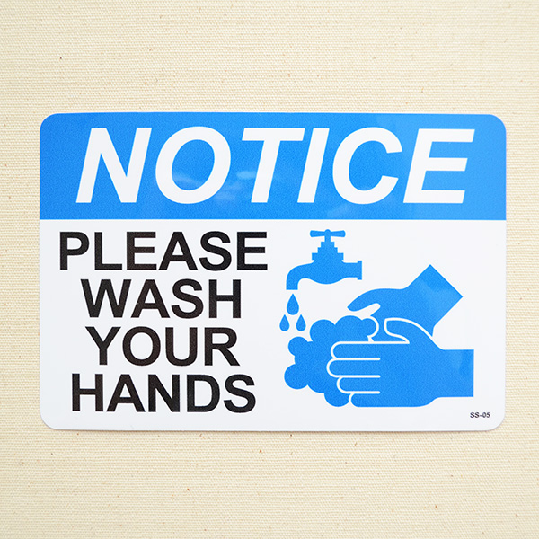 祝日 ブリキ看板 PLEASE WASH YOUR HANDS 手を洗って 401