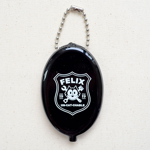 ラバーコインケース フィリックスザキャット Felix The Cat(ブラック/SIGN) | ワッペン・アップリケ・ステッカー・バッジ通販  ワッペンストア本店