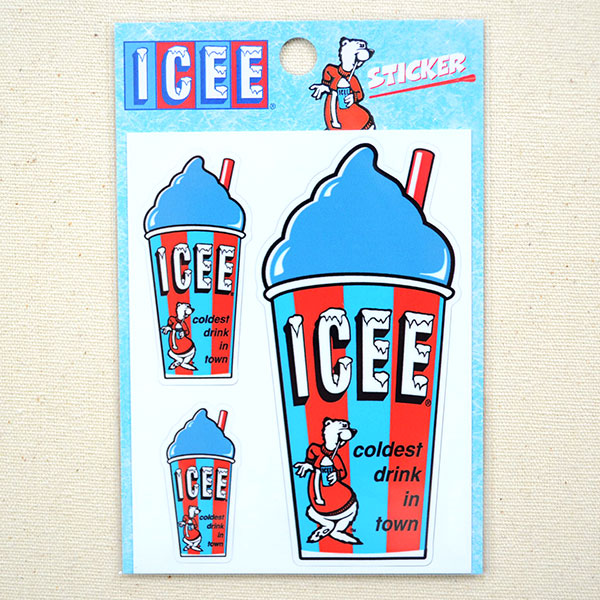 ステッカー/シール ICEE CUP(ブルー) | ワッペン・アップリケ・ステッカー・バッジ通販 ワッペンストア本店