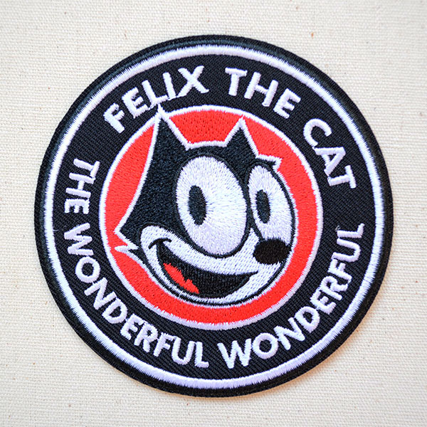 ワッペン フィリックスザキャット Felix The Cat ラウンド ブラック ワッペン アップリケ ステッカー バッジ通販 ワッペンストア本店