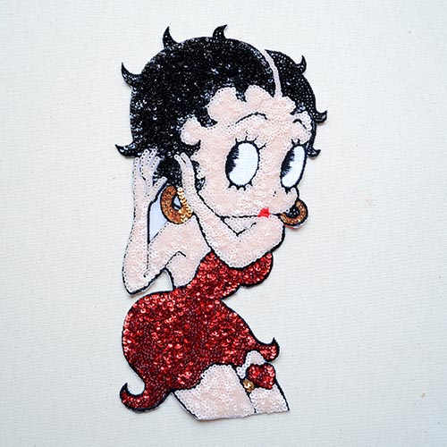 ワッペン ベティブープ Betty Boop レッドドレス L ワッペン アップリケ ステッカー バッジ通販 ワッペンストア本店