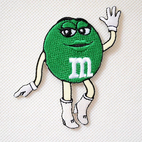 ワッペン M&M's エムアンドエムズ チョコレート(グリーン) | ワッペン・アップリケ・ステッカー・バッジ通販 ワッペンストア本店