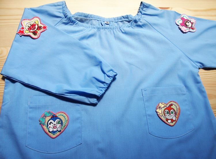 Shiny Wappen Soreike!Anpanman (Dokinchan Heart) / きらきらワッペン それいけ!アンパンマン(ドキンちゃん ハート型) スモック 貼り付けイメージ