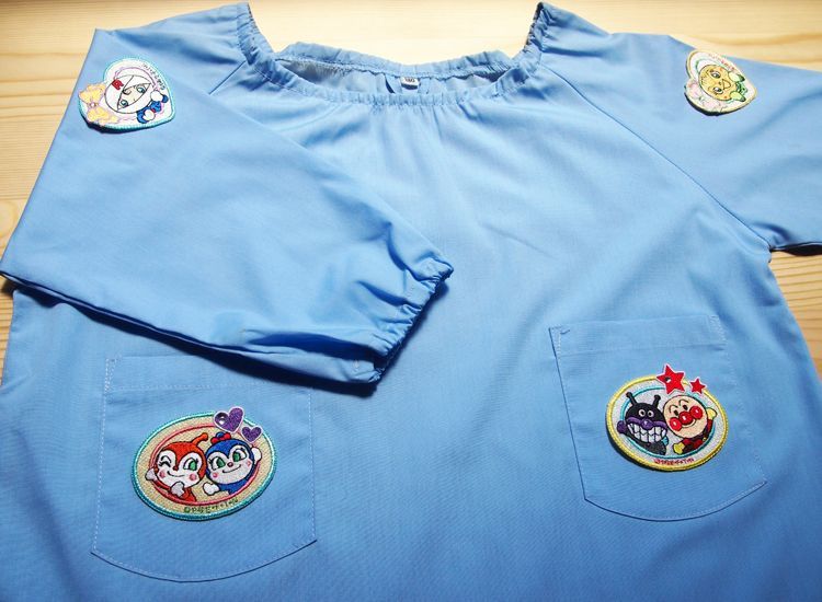 Shiny Wappen Soreike!Anpanman (Rollpanna Heart) / きらきらワッペン それいけ!アンパンマン(ロールパンナ ハート型) スモック 貼り付けイメージ