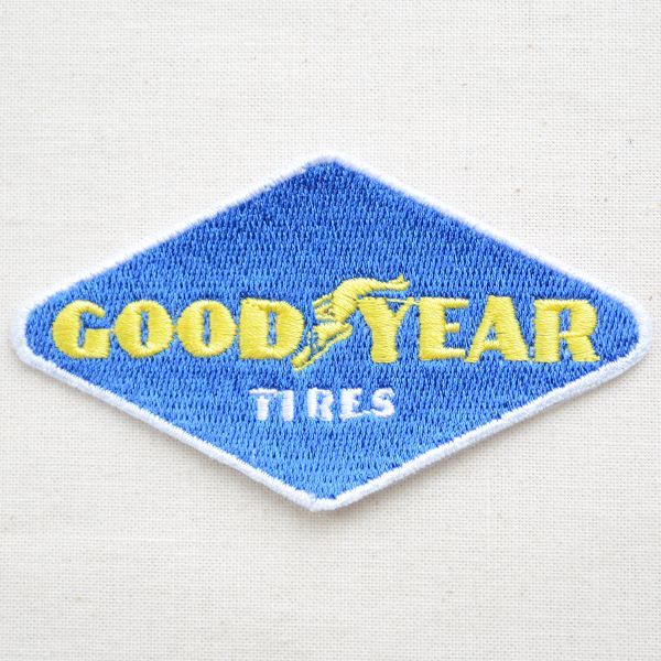 ロゴワッペン グッドイヤー Goodyear ダイヤモンド ブルー イエロー 全2サイズ ワッペン アップリケ ステッカー バッジ通販 ワッペンストア本店