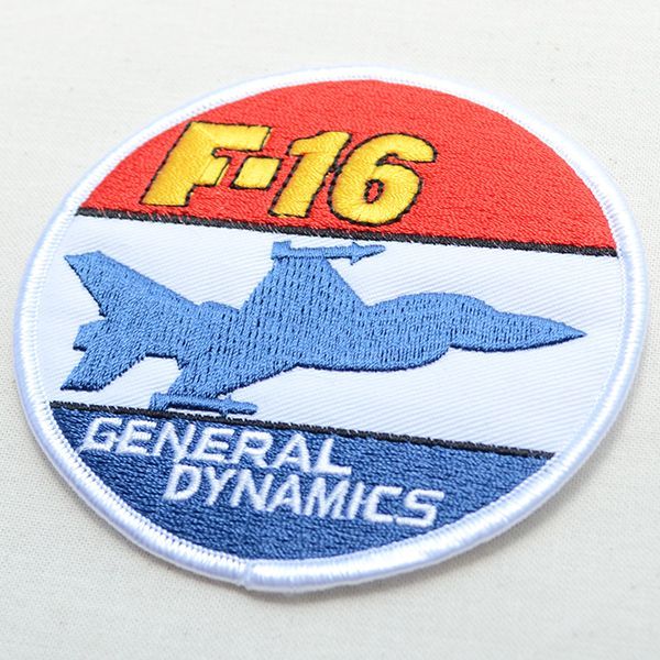 ミリタリーワッペン F 16 General Dynamics アメリカ空軍 戦闘機 ラウンド ワッペン アップリケ ステッカー バッジ通販 ワッペンストア本店
