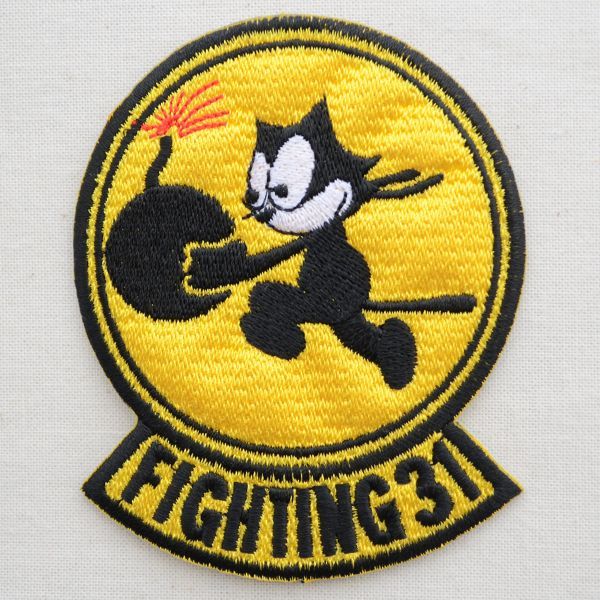 ミリタリーワッペン Fighting-31 フィリックス ボム(イエロー/エンブレム) | ワッペン・アップリケ・ステッカー・バッジ通販