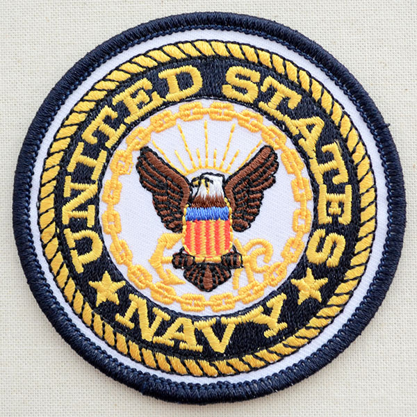 ミリタリーワッペン united states navy ネイビー アメリカ海軍 ラウンド