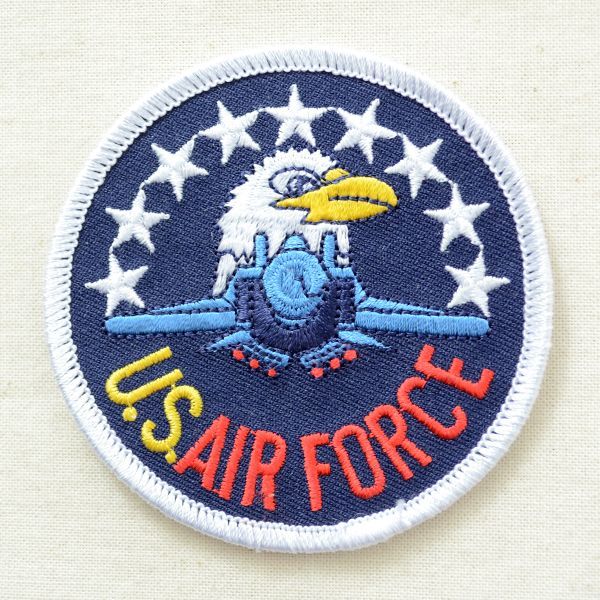 ミリタリーワッペン U S Air Force エアフォース Sサイズ アメリカ空軍 鷲 戦闘機 ラウンド ワッペン アップリケ ステッカー バッジ通販 ワッペンストア本店