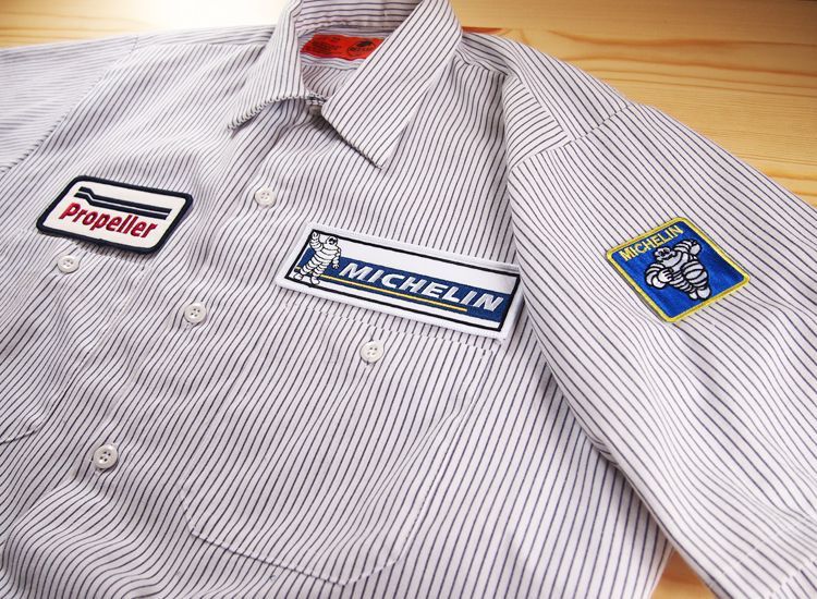 Wappen Michelin (Long) / ワッペン ミシュラン (ロング) シャツ 貼り付けイメージ