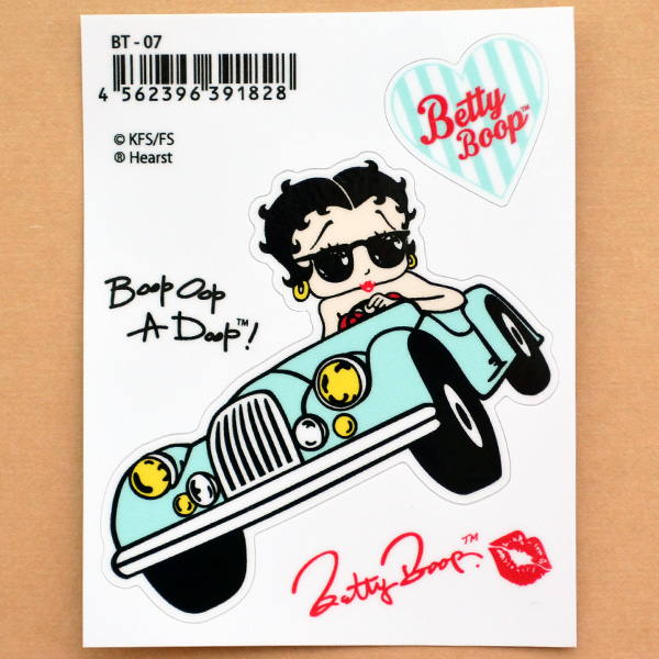 ステッカー シール ベティブープ Betty Boop オープンカー ワッペン アップリケ ステッカー バッジ通販 ワッペンストア本店