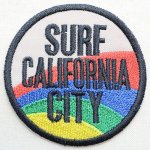 画像: ワッペン Surf California City ホワイト サーフカリフォルニアシティ サークル