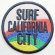 画像1: ワッペン Surf California City ホワイト サーフカリフォルニアシティ サークル (1)