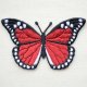 画像: ワッペン Butterfly バタフライ(蝶/レッド)